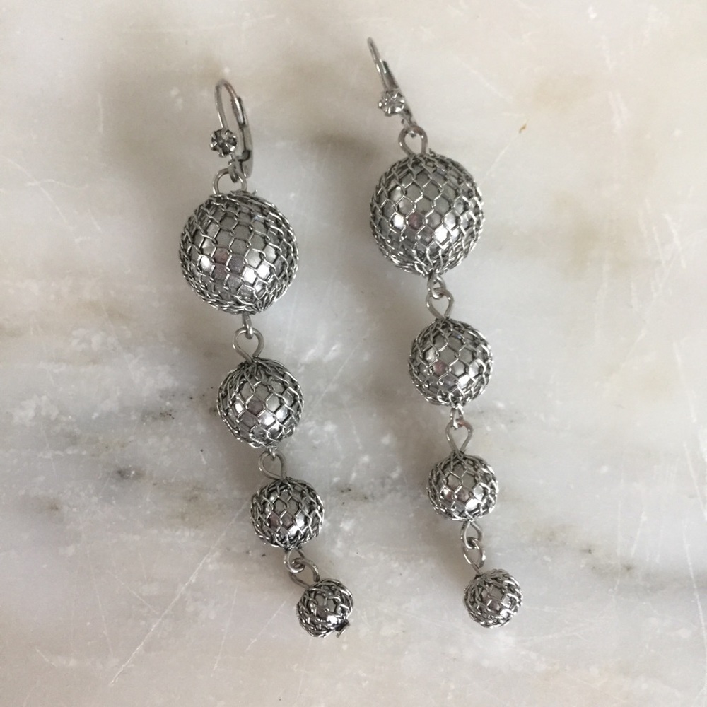 Mesh Ball Dangle Earrings